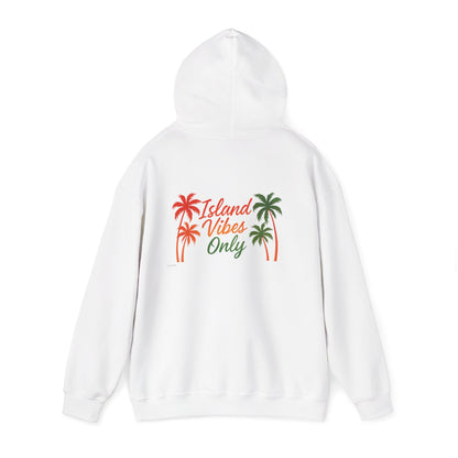 Island Vibes Only - Unisex Hoodie (Letterwork front, Artwork Back)