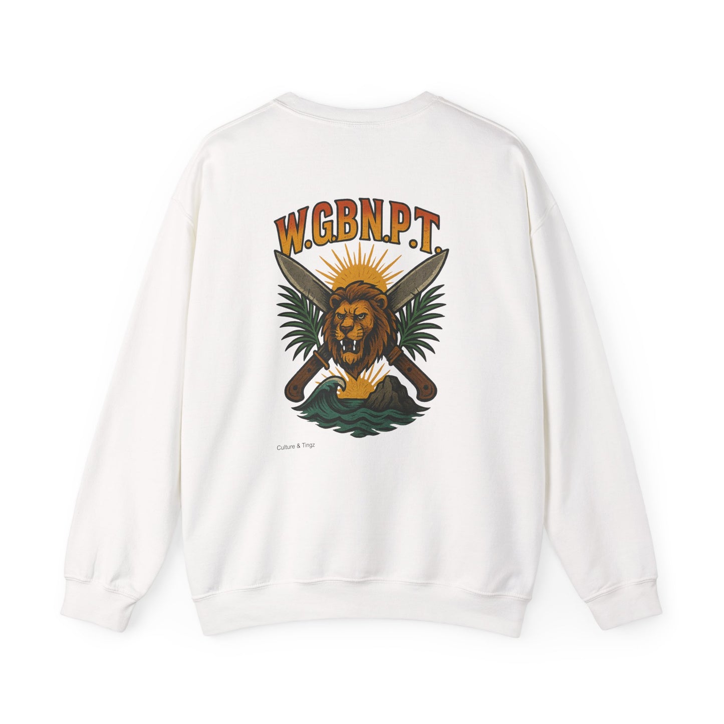 W.G.B.N.P.T. - Unisex Crewneck Sweater (Letterwork Front, Full Artwork Back)
