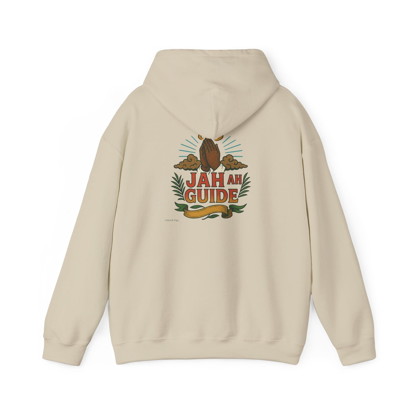 Jah Ah Guide - Unisex Hoodie (Letterwork front, Artwork Back)