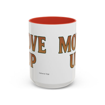 Move Up Ceramic Mugs  – Letterwork Edition
