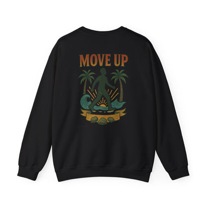 Move Up - Unisex Crewneck Sweater (Letterwork Front, Full Artwork Back)