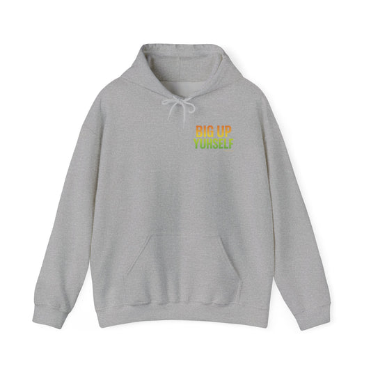 Unisex Hooded Sweatshirt: Big Up Yuhself - Casual, Cozy, Giftable, Everyday Wear, Perfect for Celebrations, Festivals, and Relaxed Days