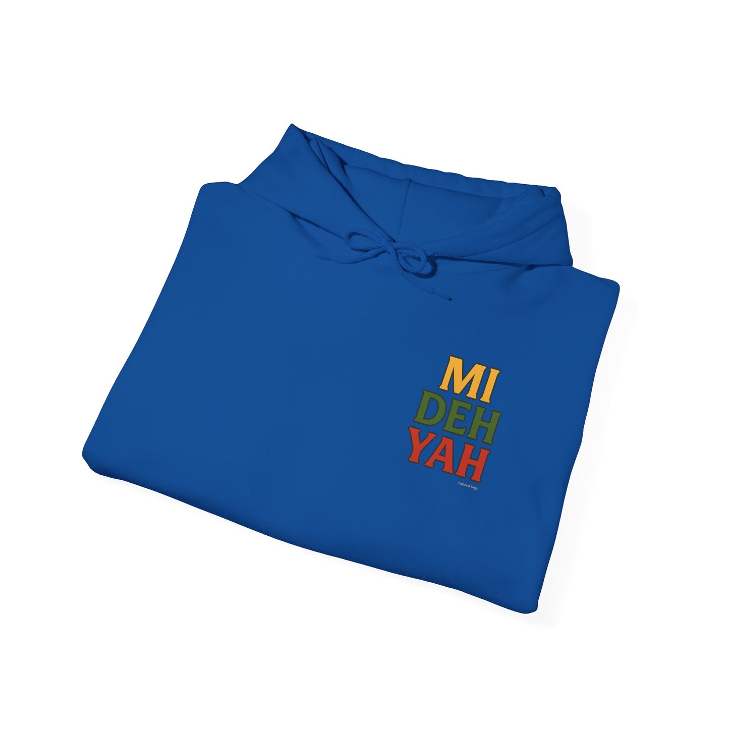 Mi Deh Yah - Unisex Hoodie (Letterwork front, Artwork Back)
