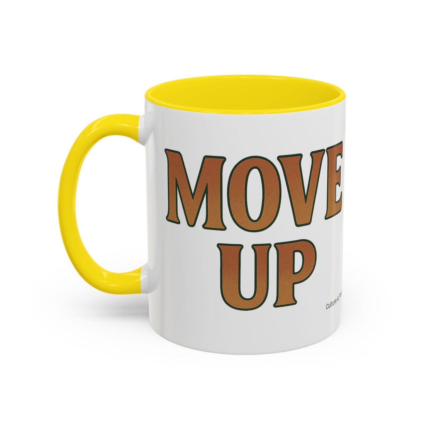 Move Up Ceramic Mugs  – Letterwork Edition