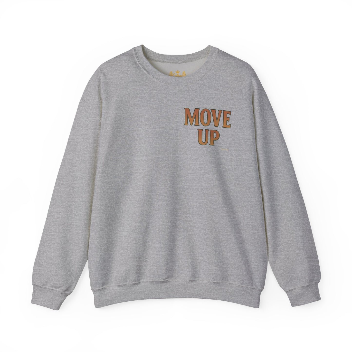 Move Up - Unisex Crewneck Sweater (Letterwork Front, Full Artwork Back)