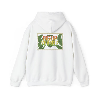 Big Up Yuhself - Unisex Hoodie (Letterwork front, Artwork Back)
