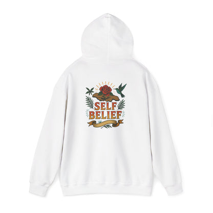 Self Belief - Unisex Hoodie (Lettering Front, Artwork Back)