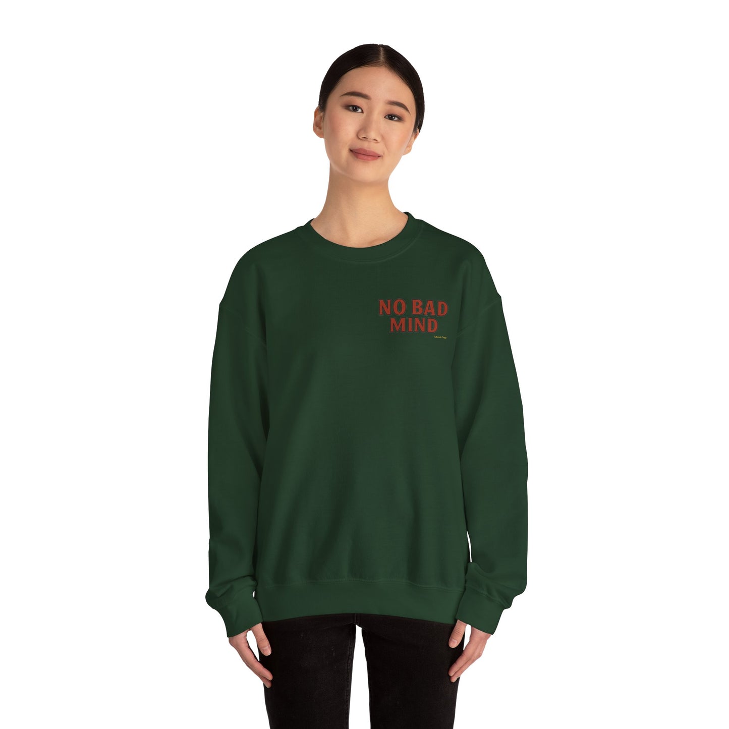 No Bad Mind - Unisex Crewneck Sweater (Letterwork Front, Full Artwork Back)