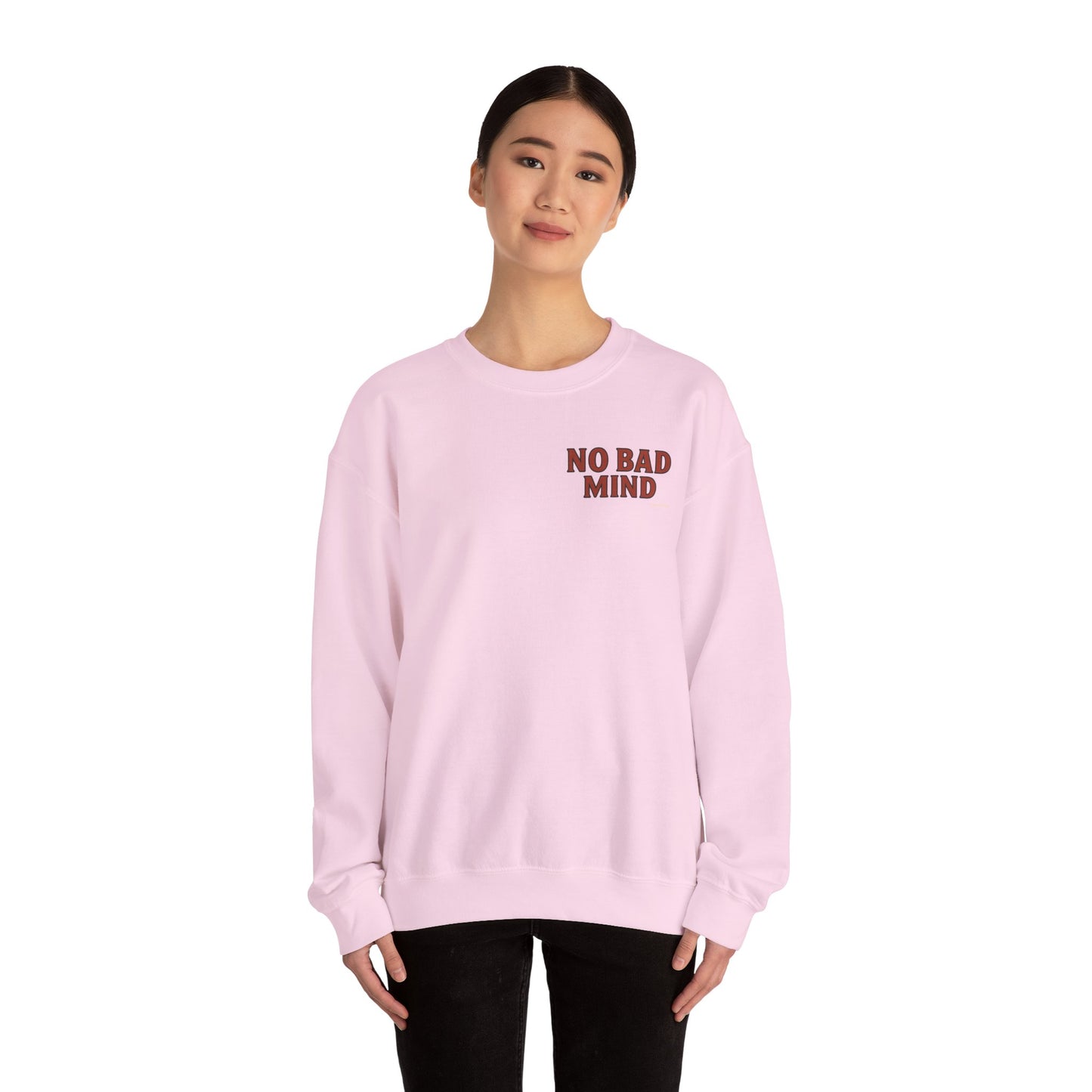 No Bad Mind - Unisex Crewneck Sweater (Letterwork Front, Full Artwork Back)