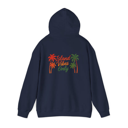 Island Vibes Only - Unisex Hoodie (Letterwork front, Artwork Back)