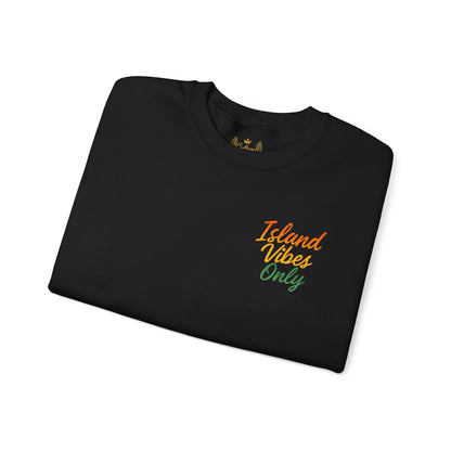 Island Vibes Only - Unisex Crewneck Sweater (Letterwork Front, Full Artwork Back)