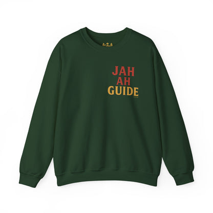 Jah Ah Guide - Unisex Crewneck Sweater (Letterwork Front, Full Artwork Back)