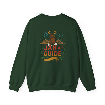 Jah Ah Guide - Unisex Crewneck Sweater (Letterwork Front, Full Artwork Back)