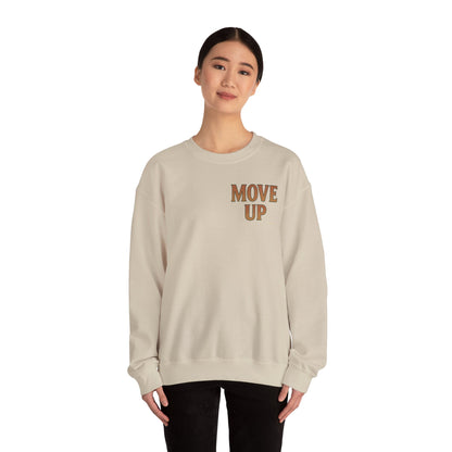 Move Up - Unisex Crewneck Sweater (Letterwork Front, Full Artwork Back)