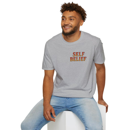Self Belief  -  Unisex Short Sleeve Tee (Lettering Front, Full Artwork Back)