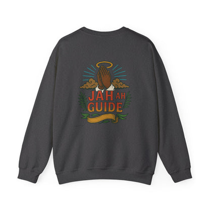 Jah Ah Guide - Unisex Crewneck Sweater (Letterwork Front, Full Artwork Back)