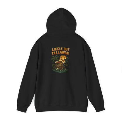 Likkle but Tallawah - Unisex Hoodie (Letterwork front, Artwork Back)
