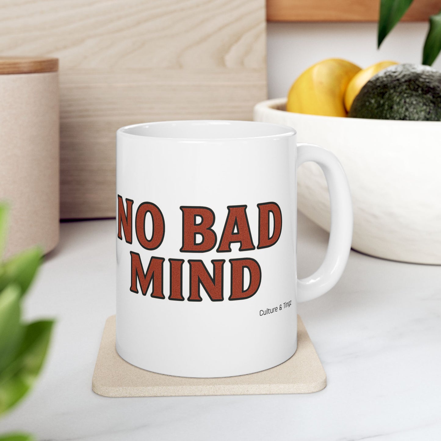 No Bad Mind Ceramic Mugs- Letterwork Collection