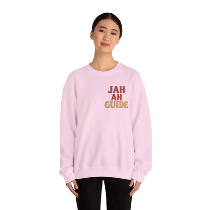 Jah Ah Guide - Unisex Crewneck Sweater (Letterwork Front, Full Artwork Back)