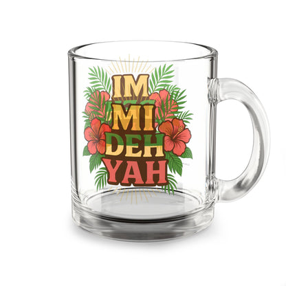 "Mi Deh Yah" Floral Glass Mug