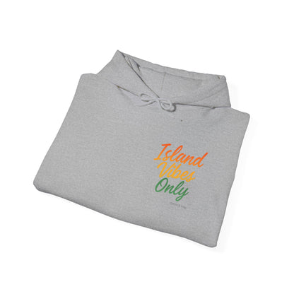 Island Vibes Only - Unisex Hoodie (Letterwork front, Artwork Back)