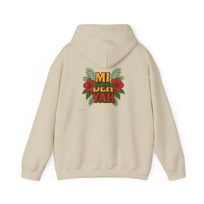 Mi Deh Yah - Unisex Hoodie (Letterwork front, Artwork Back)