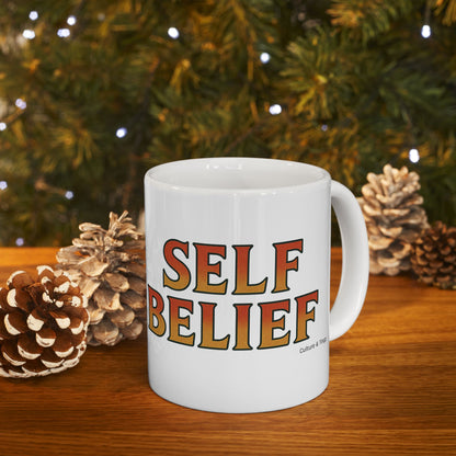 Self Belief Ceramic Mugs - Letterwork Collection