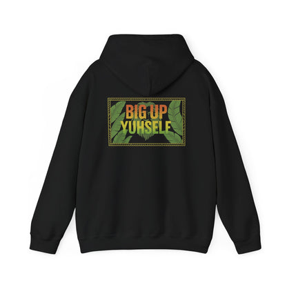 Big Up Yuhself - Unisex Hoodie (Letterwork front, Artwork Back)