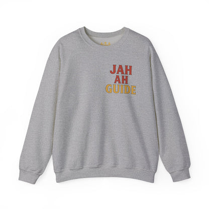 Jah Ah Guide - Unisex Crewneck Sweater (Letterwork Front, Full Artwork Back)