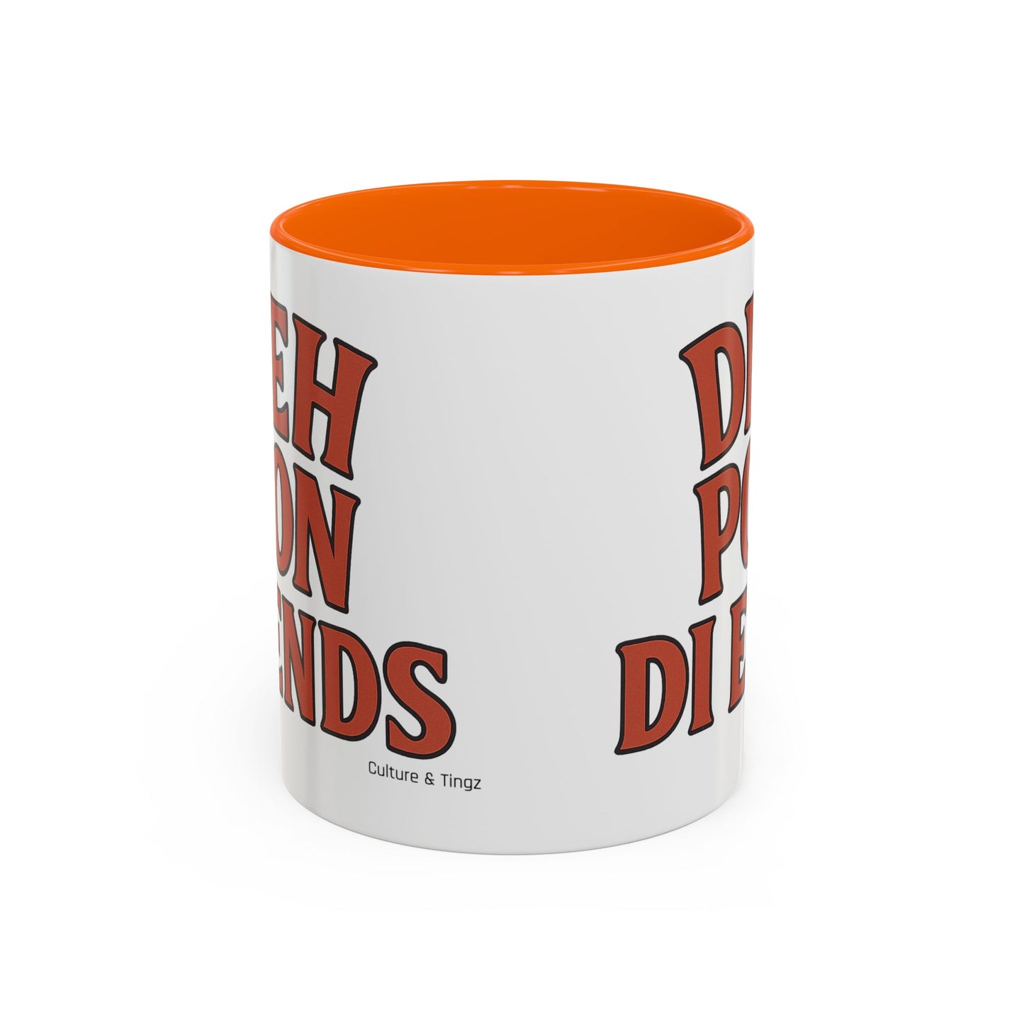 Deh Pon Di Ends Ceramic Mugs  – Letterwork Edition