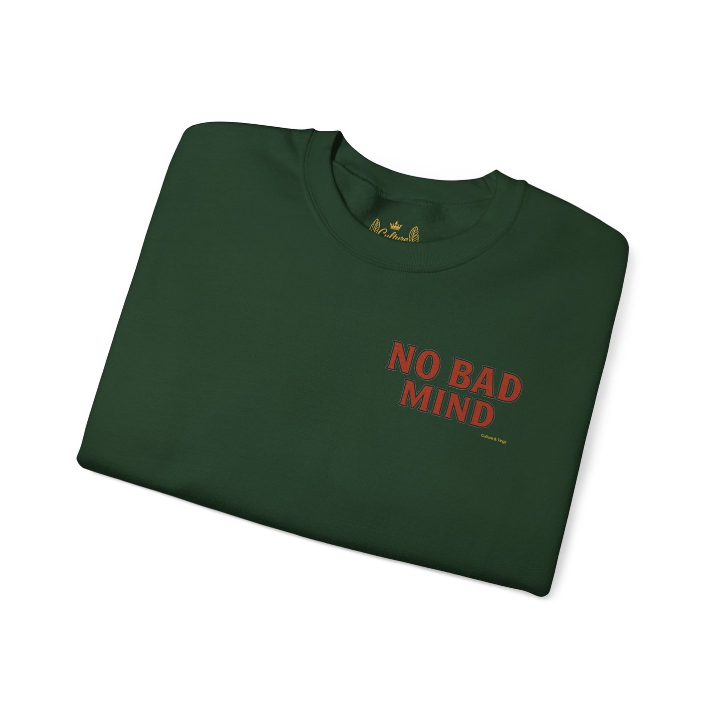 No Bad Mind - Unisex Crewneck Sweater (Letterwork Front, Full Artwork Back)
