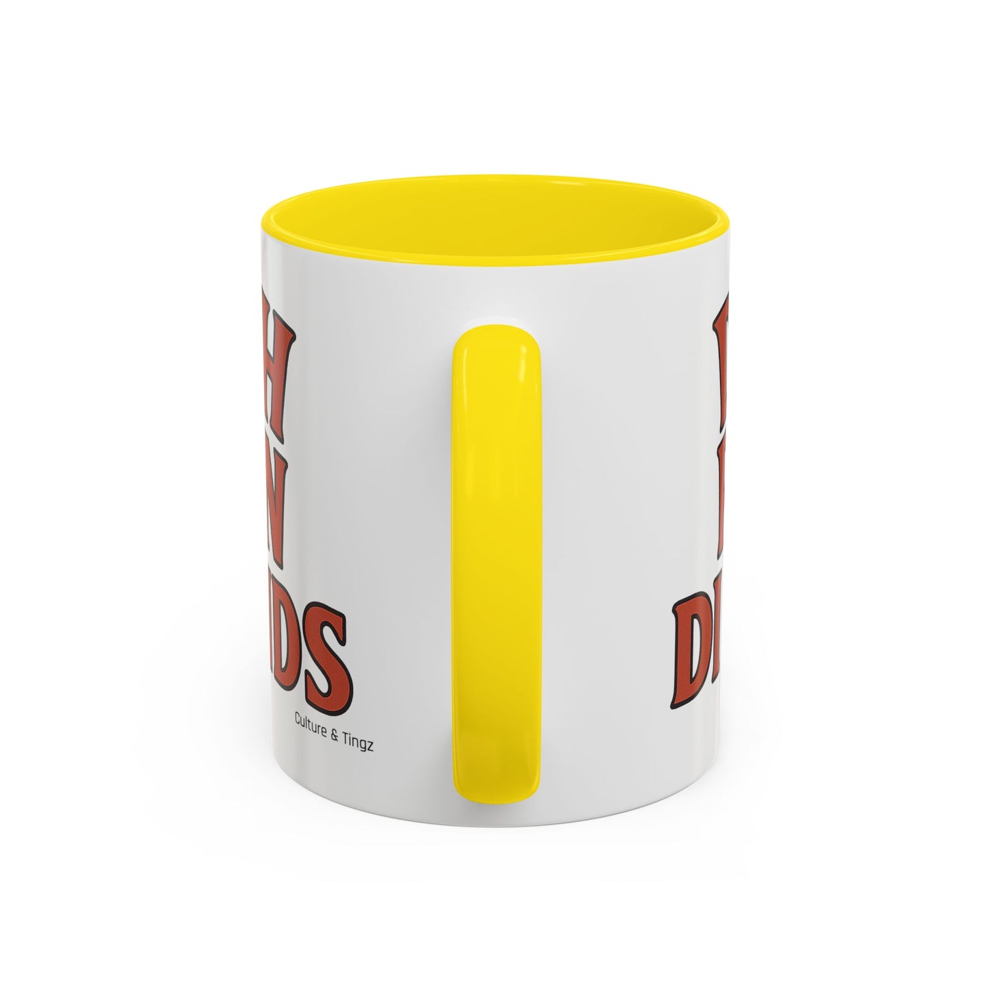 Deh Pon Di Ends Ceramic Mugs  – Letterwork Edition