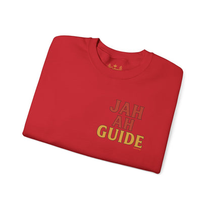 Jah Ah Guide - Unisex Crewneck Sweater (Letterwork Front, Full Artwork Back)