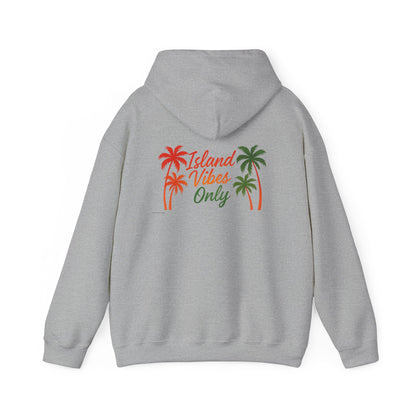 Island Vibes Only - Unisex Hoodie (Letterwork front, Artwork Back)