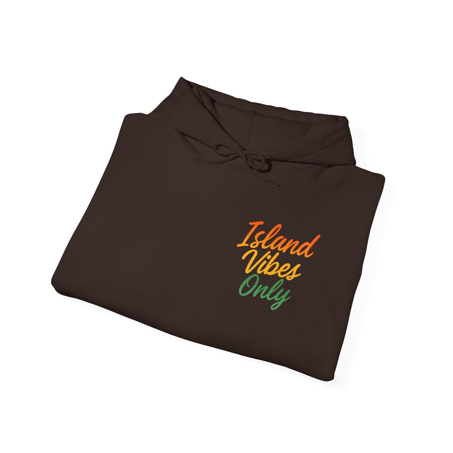 Island Vibes Only - Unisex Hoodie (Letterwork front, Artwork Back)