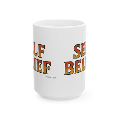 Self Belief Ceramic Mugs - Letterwork Collection