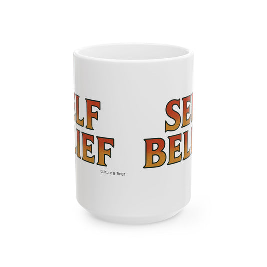 Self Belief Ceramic Mugs - Letterwork Collection