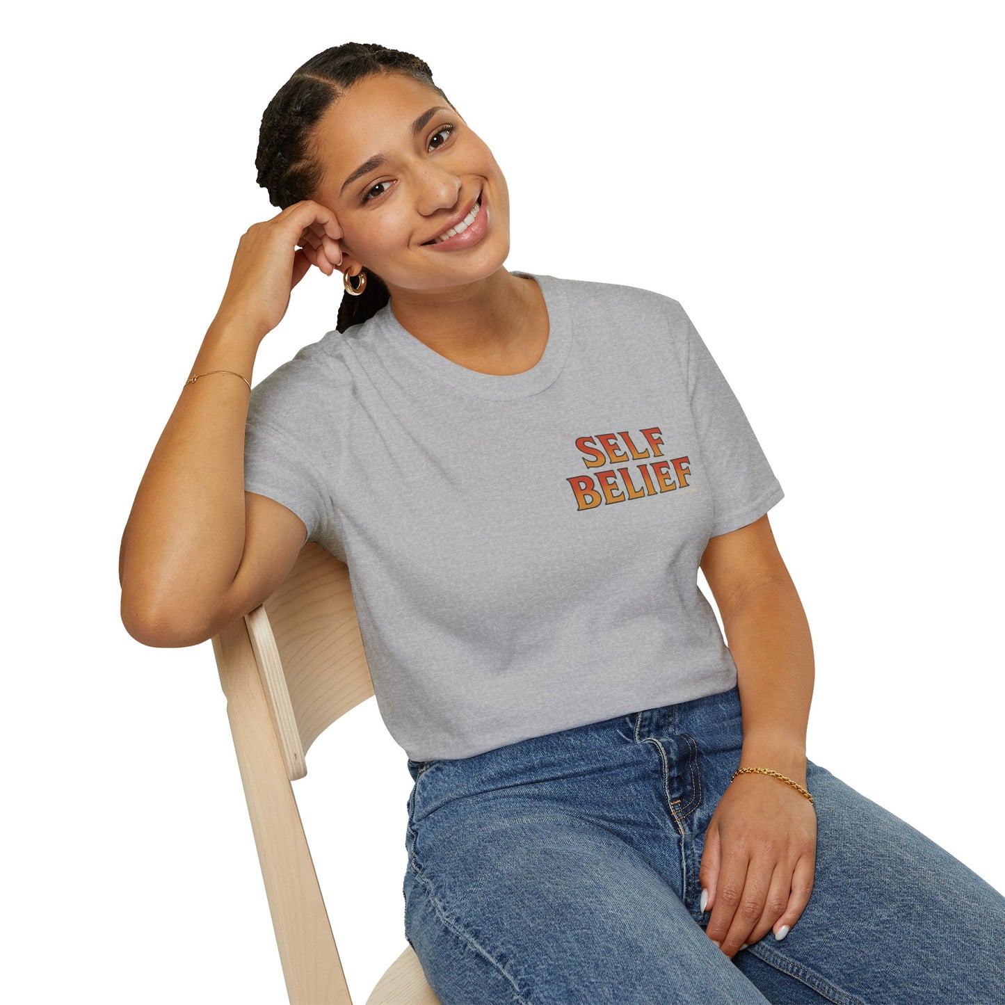 Self Belief  -  Unisex Short Sleeve Tee (Lettering Front, Full Artwork Back)
