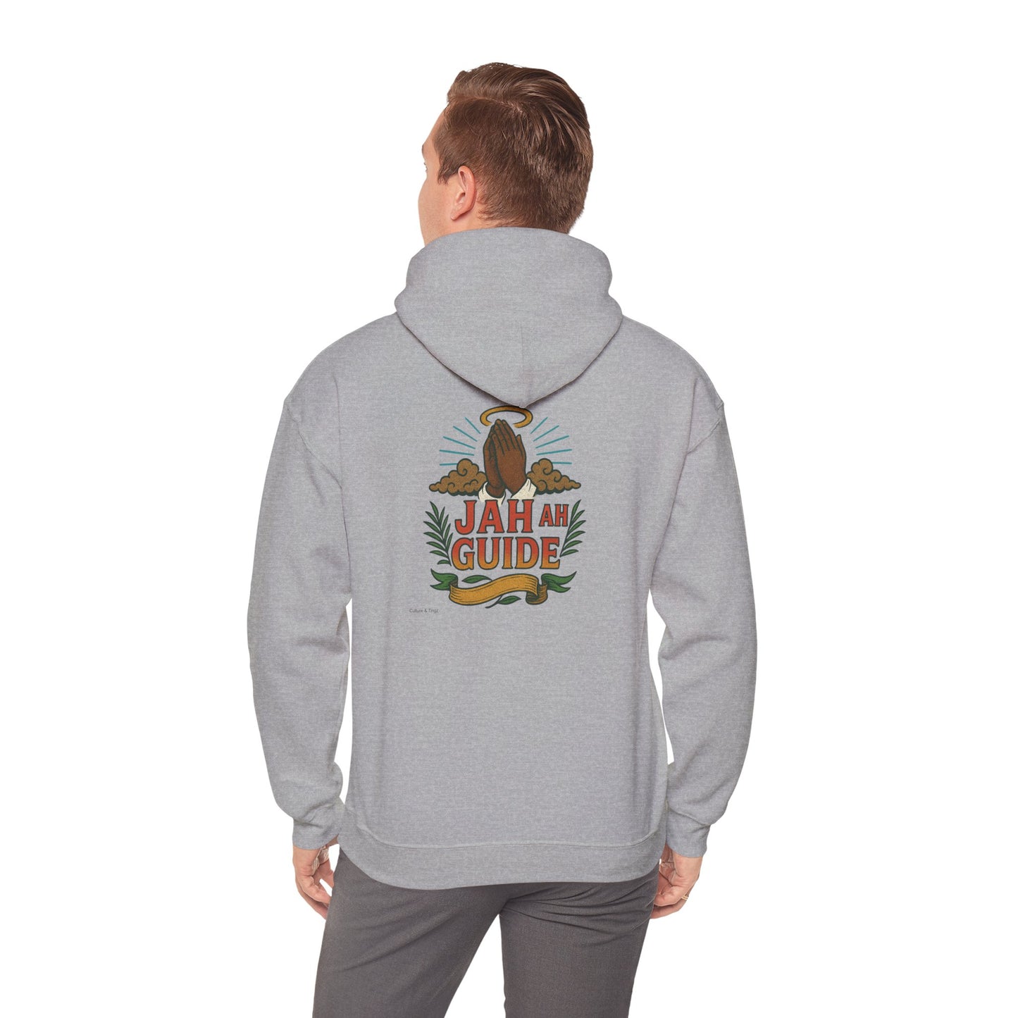 Jah Ah Guide - Unisex Hoodie (Letterwork front, Artwork Back)