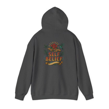 Self Belief - Unisex Hoodie (Lettering Front, Artwork Back)