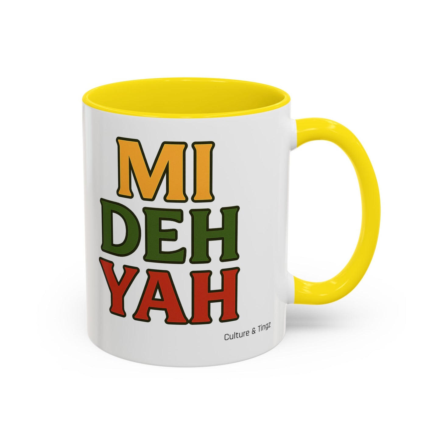 Mi Deh Yah Ceramic Mugs  – Letterwork Edition