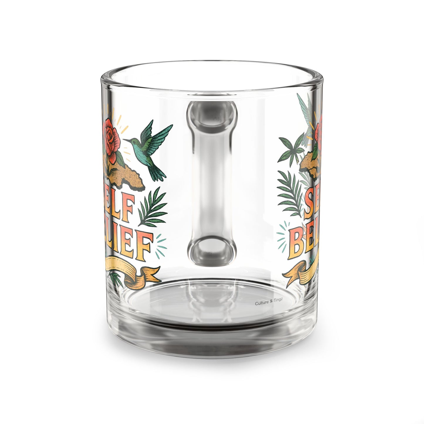 "Self Belief" Glass Mug