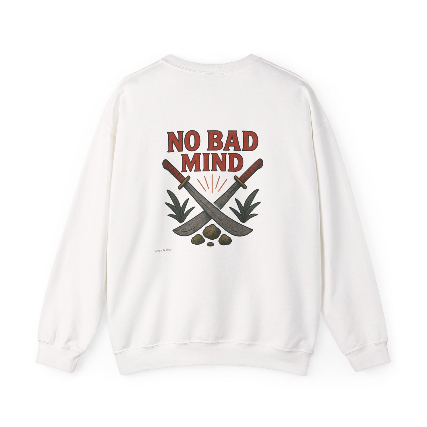 No Bad Mind - Unisex Crewneck Sweater (Letterwork Front, Full Artwork Back)