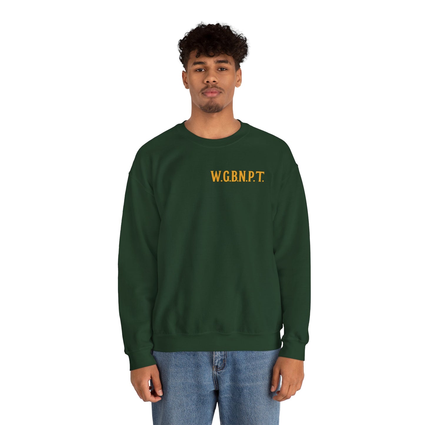 W.G.B.N.P.T. - Unisex Crewneck Sweater (Letterwork Front, Full Artwork Back)