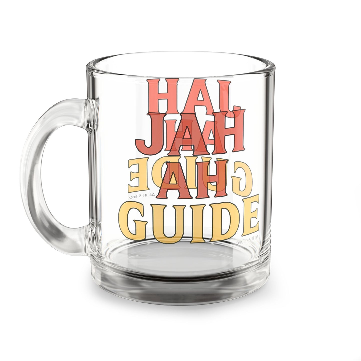 Jah Ah Guide Glass Mug - 10oz. (Letterwork Edition)