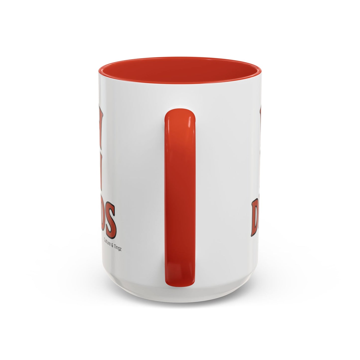 Deh Pon Di Ends Ceramic Mugs  – Letterwork Edition