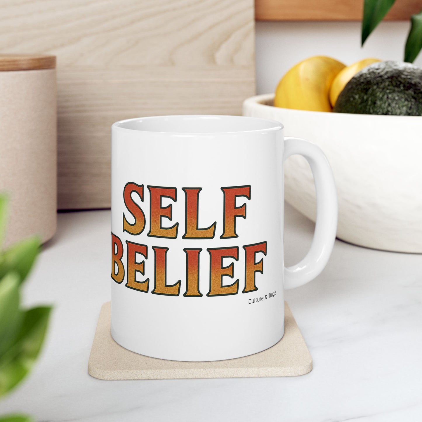 Self Belief Ceramic Mugs - Letterwork Collection
