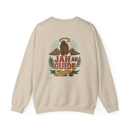 Jah Ah Guide - Unisex Crewneck Sweater (Letterwork Front, Full Artwork Back)