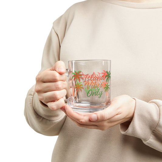 "Island Vibes Only" Glass Mug - 11 oz.