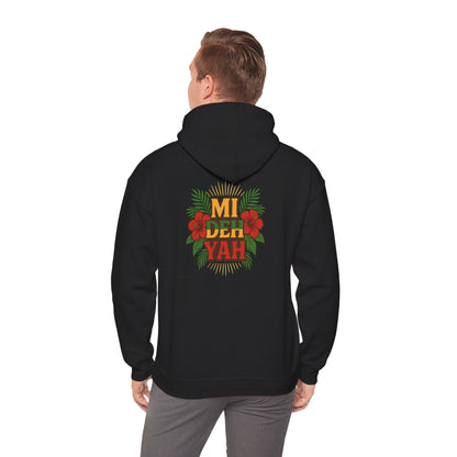 Mi Deh Yah - Unisex Hoodie (Letterwork front, Artwork Back)